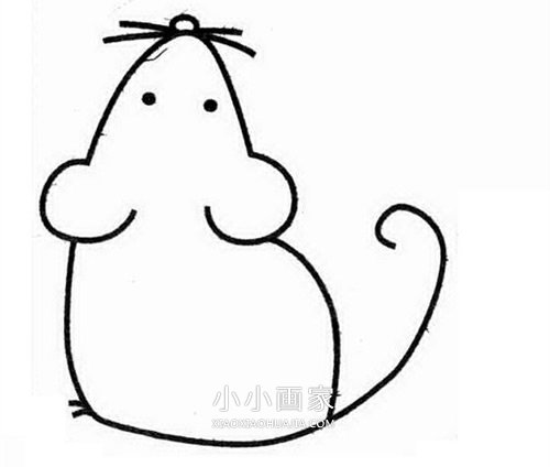 简单小老鼠简笔画画法图片步骤步骤1