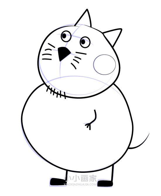 绘本故事小猫坎迪的爸爸简笔画画法图片步骤