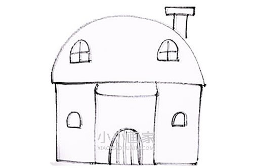 绘本故事带烟囱小房子简笔画画法图片步骤