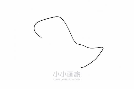 可爱霸王龙简笔画画法图片步骤步骤2