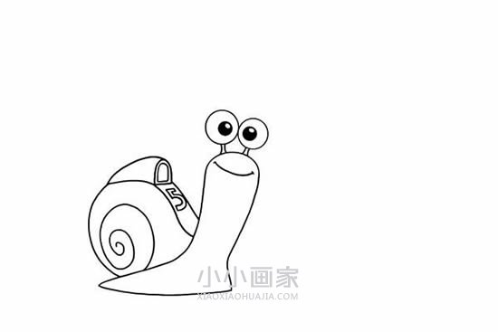 极速蜗牛特博简笔画画法图片步骤步骤4