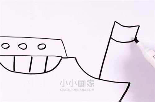 简单轮船简笔画画法图片步骤步骤5