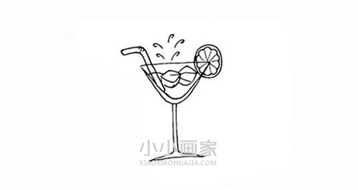 彩色果汁饮料简笔画画法图片步骤步骤6