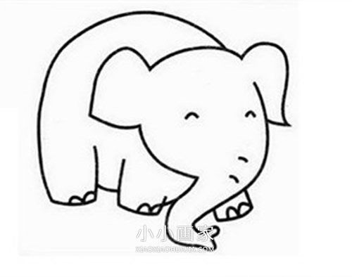 绘本故事可爱小象简笔画画法图片步骤