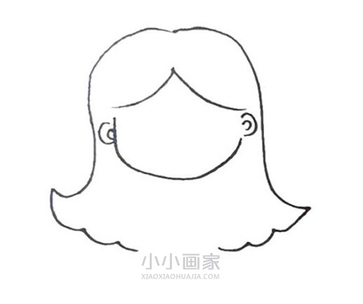 美丽公主简笔画画法图片步骤步骤3