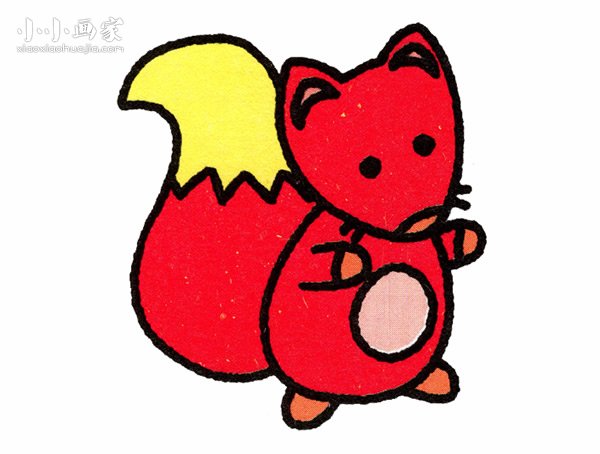 简单小狐狸简笔画画法图片步骤步骤1