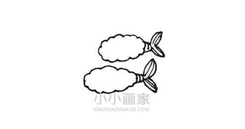 彩色炸虾简笔画画法图片步骤步骤4