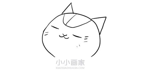 听音乐的猫咪简笔画画法图片步骤步骤3