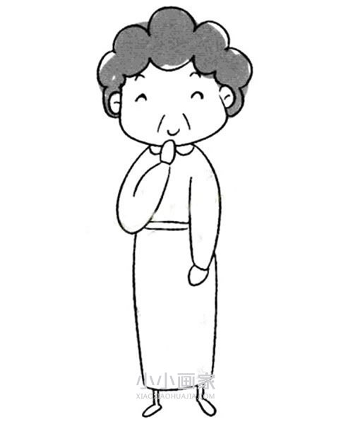 各种样子奶奶简笔画画法图片步骤步骤1