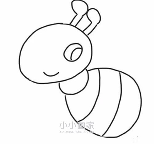 打招呼的小蚂蚁简笔画画法图片步骤步骤5