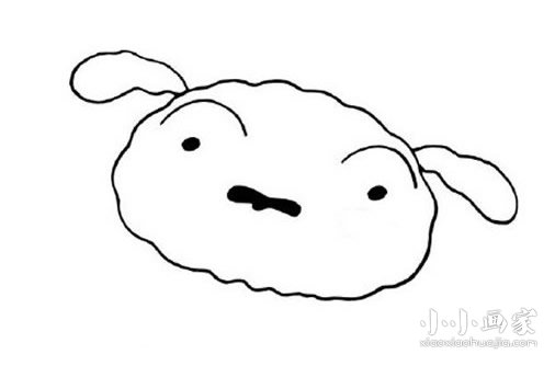 蜡笔小新小白简笔画画法图片步骤步骤6