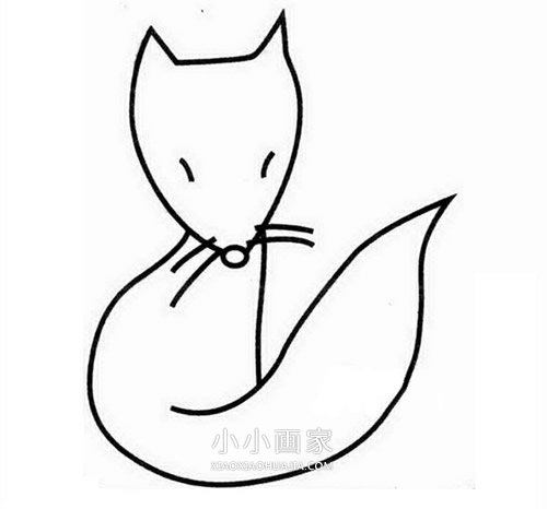 可爱狐狸简笔画画法图片步骤步骤5