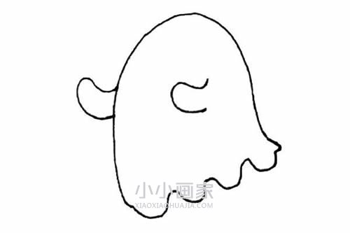 万圣节幽灵简笔画画法图片步骤步骤4