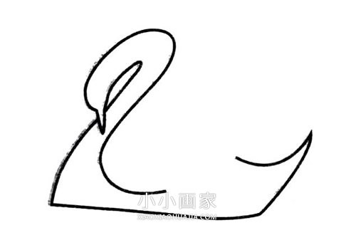 简单天鹅简笔画画法图片步骤步骤2