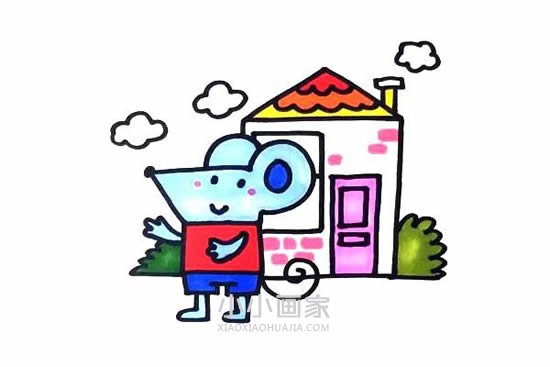 绘本故事老鼠和它的家简笔画画法图片步骤