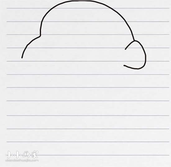 彩色蜡笔小新简笔画画法图片步骤步骤2