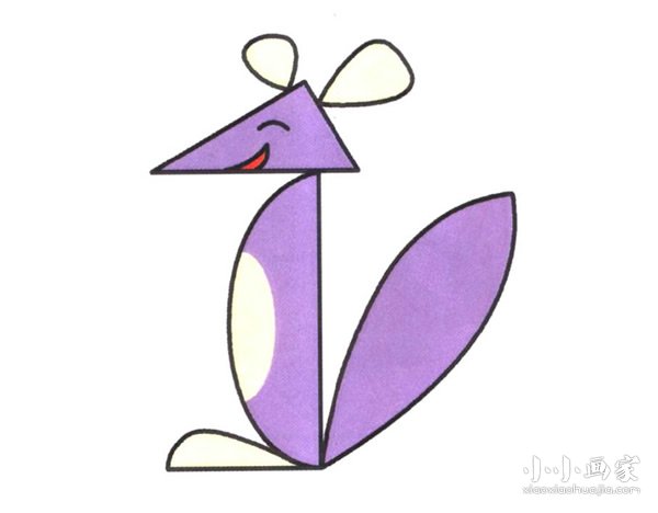 笑眯眯的狐狸简笔画画法图片步骤步骤1