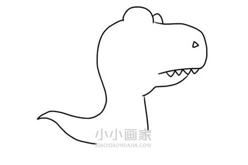 卡通霸王龙简笔画画法图片步骤步骤4