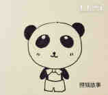 卡通小熊猫简笔画画法图片步骤步骤8