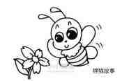 采花蜜的蜜蜂简笔画画法图片步骤步骤5