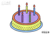 生日蛋糕简笔画画法图片步骤步骤1