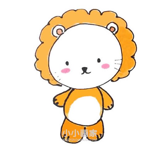 绘本故事卡通小狮子简笔画画法图片步骤