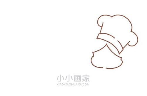 可爱的女厨师简笔画画法图片步骤步骤4