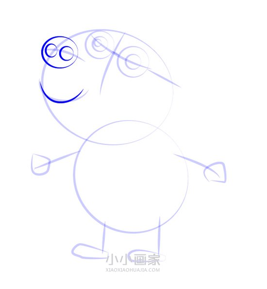 小猪佩奇小马佩德罗简笔画画法图片步骤步骤5