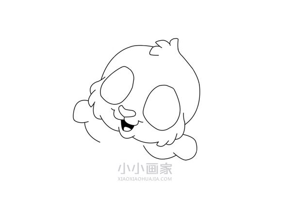 天真小熊简笔画画法图片步骤步骤3