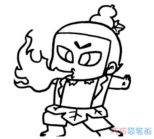 绘本故事卡通喷火葫芦娃怎么画涂色 葫芦娃简笔画图片