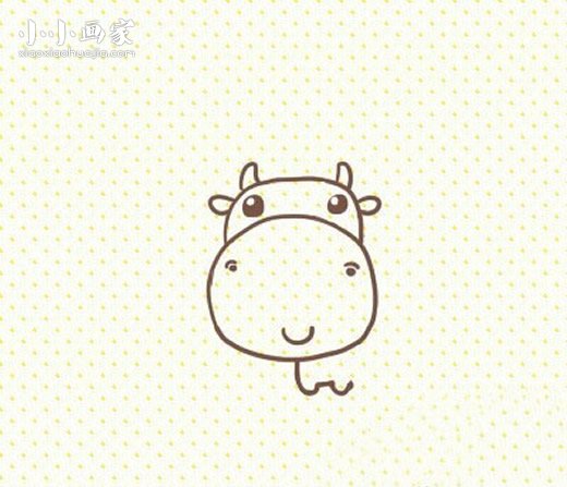 超萌奶牛简笔画画法图片步骤步骤6