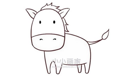 卡通斑马简笔画画法图片步骤步骤4