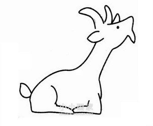 伸脖子的羊简笔画画法图片步骤步骤1