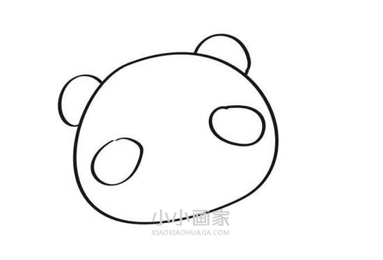 表演杂耍的大熊猫简笔画画法图片步骤步骤3