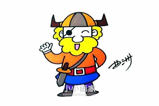 维京海盗简笔画画法图片步骤步骤1