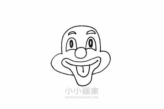 搞笑小丑简笔画画法图片步骤步骤6