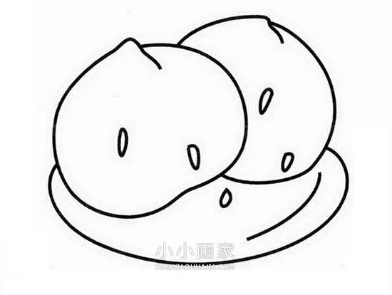 简单桃子的简笔画画法图片步骤步骤5