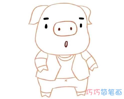 如何画卡通小猪简单可爱_小猪简笔画图片步骤1