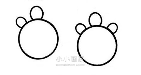 弱小小乌龟简笔画画法图片步骤步骤2