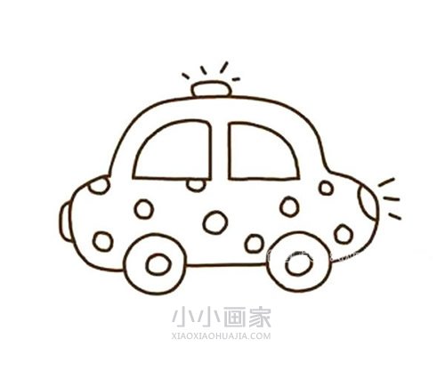 可爱小汽车简笔画画法图片步骤步骤4