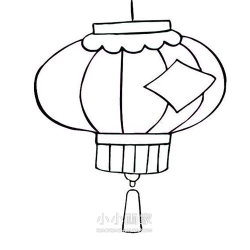 过新年灯笼简笔画画法图片步骤步骤2