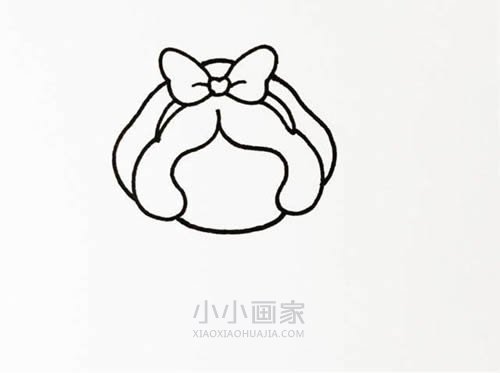 彩色白雪公主简笔画画法图片步骤步骤3