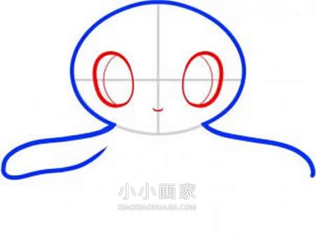 可爱卡通章鱼简笔画画法图片步骤步骤4