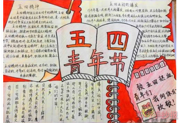 青年节手抄报内容与图片小学生获奖手抄报步骤1