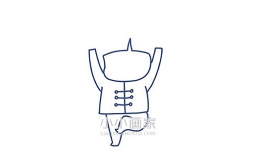 福气娃娃简笔画画法图片步骤步骤4