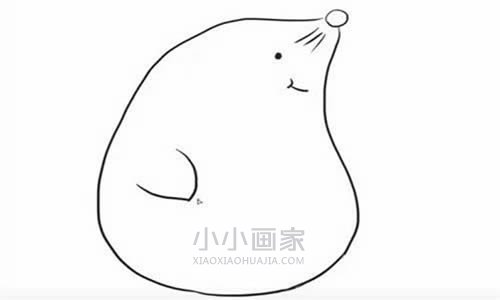 卡通小鼹鼠简笔画画法图片步骤步骤4