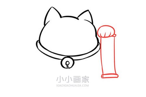 可爱招财猫简笔画画法图片步骤步骤4