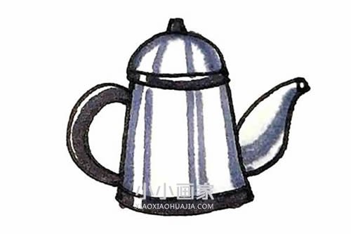 逼真烧水壶简笔画画法图片步骤步骤1