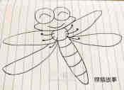 笑眯眯的蜻蜓简笔画画法图片步骤步骤1