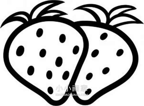 可爱彩色草莓简笔画画法图片步骤步骤6